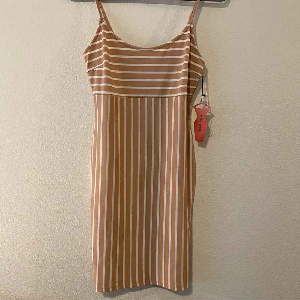 Haute Monde Striped Bodycon Dress